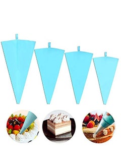 Buy 4 Size Silicone Pastry Bags Icing Bags, 4 Pcs Reusable Piping Bags, Thickened Dessert Bags for Cake Cookies Chocolate Cupcakes Decoration in Saudi Arabia