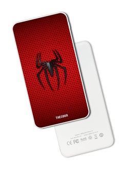 اشتري 10,000 mAh Super Fast Charging Ultra Compact Power Bank with Quick Charge & Power Delivery, Portable Charger For iPhone and Android Red Spiderman Logo في الامارات