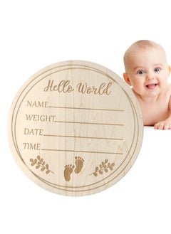 Buy Baby Announcement Sign, Newborn Baby Announcement Sign, 5.9 Inch Hello World Newborn Welcome Sign for Baby Shower, Photo Prop, Hospital, Nursery, New Parents (B) in Saudi Arabia