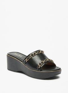 Buy Embellished Slip On Platform Heels Sandals in Saudi Arabia