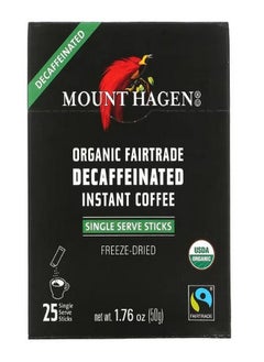 اشتري Organic Fairtrade Instant Coffee Decaffeinated 25 Single Serve Sticks 1.76 oz 50 g في الامارات