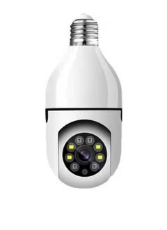 Buy 1080P 360° Panoramic WiFi Light Bulb Security Camera: Infrared, Motion Detection, 2-Way Audio, Ideal for Baby, Elderly, Pet Monitoring in Saudi Arabia