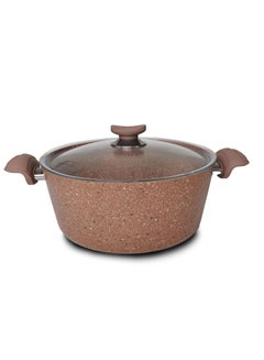 Buy Turkey Granite Casserole  With Glass Lid 28 Cm in Saudi Arabia