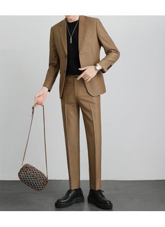 Buy New Casual Slim Fit Suit Two-Piece Set in UAE