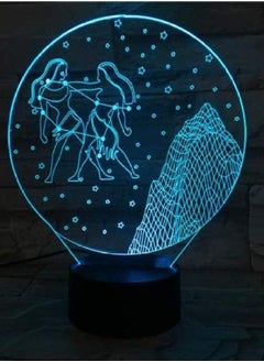 اشتري Western Zodiac Signs LED Multicolor Night Light 7/16 Colors Changing Kids Baby Multicolor Night Light Gift Gemini Desk Lamp في الامارات