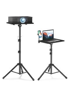 Buy Adjustable Projector Stand Tripod,Laptop Tripod with Phone Holder,Adjustable Laptop Floor Stand for Home/Stage/Studio in Saudi Arabia