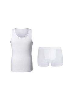 Buy Boxer Style Shirt + Underpants Set Size XXL - White in Saudi Arabia