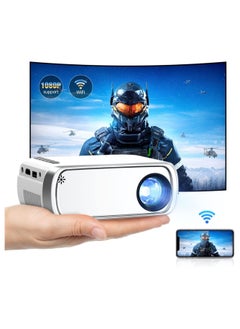 Buy Wireless Mini Projector with WiFi Compact and portable,this movie projector supports HD 1080P,making it an ideal gift idea for outdoor use,camping,videos and home theater experiences. in UAE