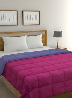 Buy Microfiber King Size Reversible Quilt Pink/Blue 220*240 Cms. in UAE