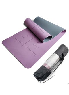 Buy Non-Slip Yoga Mat For Fitness And Exercise Eco-Friendly Exercise Mat Easy To Carry And Clean 183cmL x 61cmW in Saudi Arabia