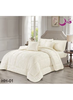 Buy Luxurious single comforter set with medium summer filling, consisting of 4 pieces /Single size160+210cm in Saudi Arabia