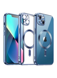 Buy Magnetic Clear for iPhone 13 Case with MagSafe Integrated Camera Protection Glass Silicone Cover Slim Thin Non Yellowing Anti Fingerprint Scratch Wireless Charging in Egypt