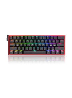 اشتري Redragon Fizz RGB 60% Wired Mechanical Gaming Keyboard (Black) (Dust-Proof Red) (K617-RGB) في الامارات