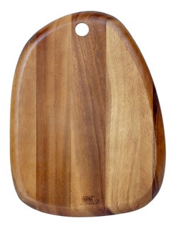 Buy Pebble Shaped Acacia Cutting Board, Serving Board, 38x28 cm (Natural Acacia) Made in Thailand in UAE