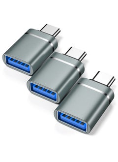 Buy USB C to USB Adapter 3-Pack USB C Male to USB 3.0 Female Adapter  Compatible with iMac 2021, iPad Pro 2021, MacBook Pro 2020 , MacBook Air 2020 and Other Type C or Thunderbolt 3 Devices Gray in Saudi Arabia