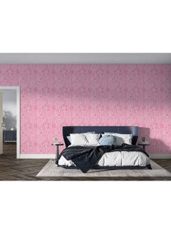 Buy Beautiful Symmetrical Lace Floral Background Fabric Wallpaper Covers An Area ​​Up To 4.2Mx3M With Adhesive And Smoothing Tool in Egypt