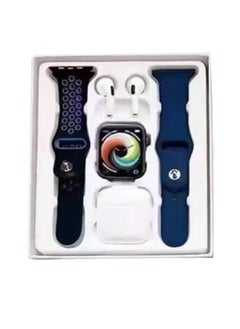 Buy BSNL Unisex T55 Pro Max Series 7 Heart Rate Sports Smartwatch With Free Extra Strap In Assorted Color And Bluetooth Earphones For IOS 9.0+ Android 5.0+ Blue in UAE
