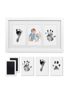 Buy Baby Handprint and Footprint Kit Framed Photo with Clean Touch Ink Pad for Newborn Gift in UAE