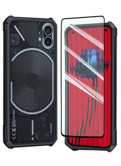 Buy Suitable for Nothing Phone 1 Case with screen protector 6.55-inch TPU Shockproof Airbag Transparent Protective Cover in Saudi Arabia