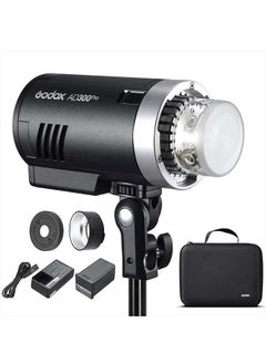 اشتري Godox AD300Pro Outdoor Flash Strobe, 300W 2.4G TTL 1/8000 HSS Flash, 0.01-1.5s Recycle Time, 320 Full Power Pop, 12W Modeling Lamp Portable Monolight Strobe في الامارات