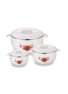 اشتري Casserole Hotpot Stainless Steel insulated Hot Pot Food Warmer - Nova 3 pc Set في السعودية