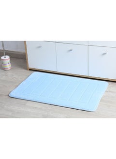 Buy Luxe Velvet Memory Foam Bathmat 60x90cm-blue in UAE