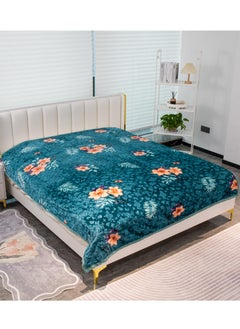 اشتري Single Ply Premium Cloudy Blanket Made by 100% Polyester SPUN YARN Obtained from Virgin Polyester Which is Suitable for winter and Rainy Season 160X220CM 5LB في السعودية