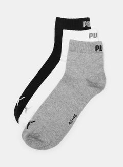 Buy Quarter Plain Socks 3-Piece in Egypt
