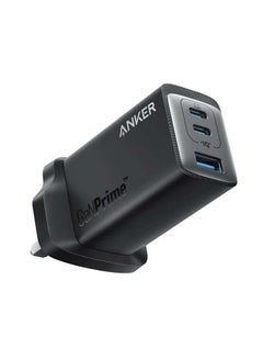 Buy Anker charger with gan Prime technology, wall charger 65W, 3 ports, black color in Saudi Arabia