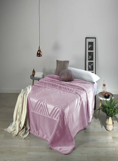 اشتري Mora Engraved Blanket, Model J29 - from Mora, one layer - double size - Color: Rose (ROSE) Size: 220*240 - Fabric is 85% acrylic 15% polyester - Weight: 4.45 kg - Country of origin is Spain. في مصر