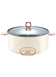 Buy 6L Electric Double Hot Pot with Independent Temperature Control - Non-Stick Electric Cooker Shabu Shabu, Electric Skillet,Frying Pan,Electric Saucepan in Saudi Arabia