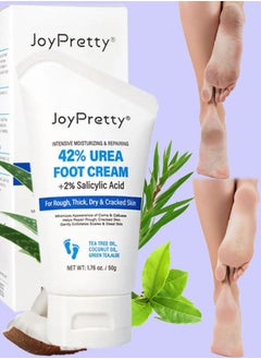 اشتري 50g Urea Foot Cream 42% Urea Cream with 2% Salicylic Acid Urea Cream for Rough Thick dry and Cracked Skin Moisturizing Repairing Callus Remover Hand and Foot Cream Lotion في الامارات