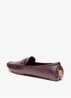 Buy Women Textured Slip-On Moccasins in Saudi Arabia