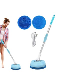 اشتري Electric Cordless Mop Wireless 180 Rotatable Round Broom Adjustable Super Absorbent Floor Cleaner في الامارات