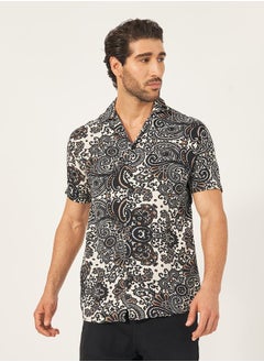 Buy Relaxed Fit All Over Print Shirt in Saudi Arabia