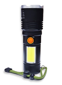 Buy Emergency Lights Aluminum Alloy Power Bank Flashlight Charging Treasure RL-P13 , 2000 Lumen LED Light, Rechargeable, 5 Light Modes, Power Bank, with Charging Cable Function, Flashlight Work Light, Telescopic Zoom, Waterproof in Egypt