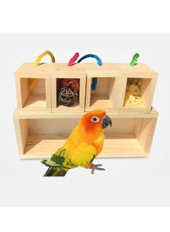 اشتري Bird Toy, Training Feeder Toys ducation Play Gym Playground Activity Cage Toys for Parrot，Lovebird for Small and Medium Parrots and Birds في الامارات