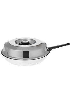 Buy Stainless steel frying pan with lid for multi-use in Saudi Arabia