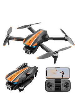 اشتري YT151 Optical flow obstacle avoidance, high-definition aerial photography, brushless power, optical flow hovering, 360° roll, high-definition image transmission, anti-fall and collision resistance, long-lasting battery life, mobile phone control, intelligent remote control drone（2 Batterires) في السعودية