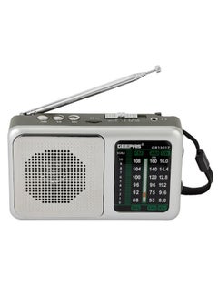 اشتري راديو ثلاثي الموجات قابل للشحن مع بلوتوث/FM/AM/SW/TF، GR13017، فضي في السعودية