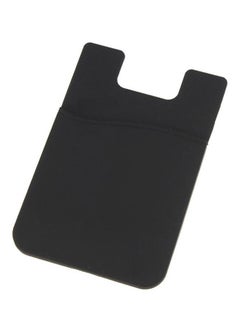 Buy Mobile Phone Silicone Card Case Black in UAE