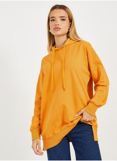 Buy Oversized Longline Hoodie with Dropped Shoulder in Saudi Arabia