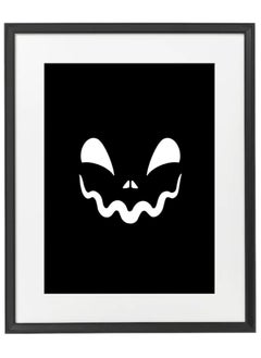 Buy Halloween Pumpkin Framed Poster 50x40cm - Spooky Wall Art Decor for Home, Office, or Party , Trick or Treat Pumpkin Artwork, Halloween Decoration Gift Idea in UAE