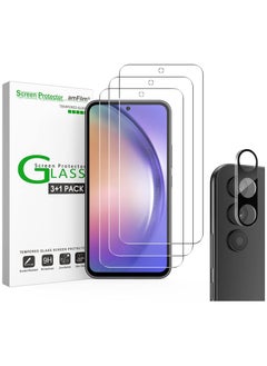 Buy amFilm 3+1 Pack Tempered Glass Screen Protector for Samsung Galaxy A54 5G 6.4" 2023 with Camera Lens Protector, Case Friendly, Easy Installation and Bubbles-Free in Egypt