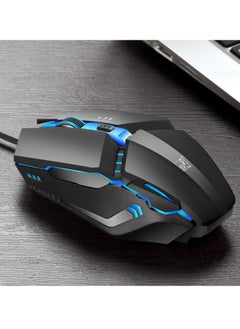 Buy Wired gaming mouse macro computer mouse mechanical color changing breathing light silent USB braided rope ergonomic for PC/laptop usb luminous computer competitive gaming mouse in UAE