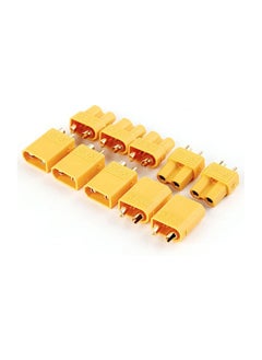 Buy 10 Pairs XT30 2mm Golden Connector LiPo Battery Plug Set Male and Female Connectors for RC Hobby Airplane Helicopter Multicopter Quadcopter in UAE