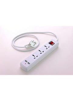 اشتري 3 Socket And 2 USB Extension Power Cord في مصر