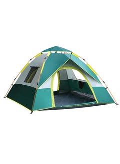 Buy 3-4 People 2 Doors and 2 Windows Camping Tent Fully Automatic Quick-Opening Tent 205*195*130CM in Saudi Arabia