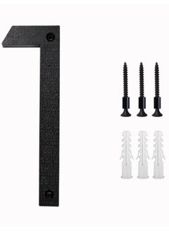 اشتري 8’’ Modern Floating House Numbers for Outside Large Black Shadow Home Number with Nails Kit & Template Easy to Be Mounted for Exterior House Address Garage Gate Street Farmhouse Number 1 في السعودية