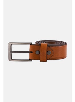 Buy Men Solid Leather Belts, Brown in Saudi Arabia